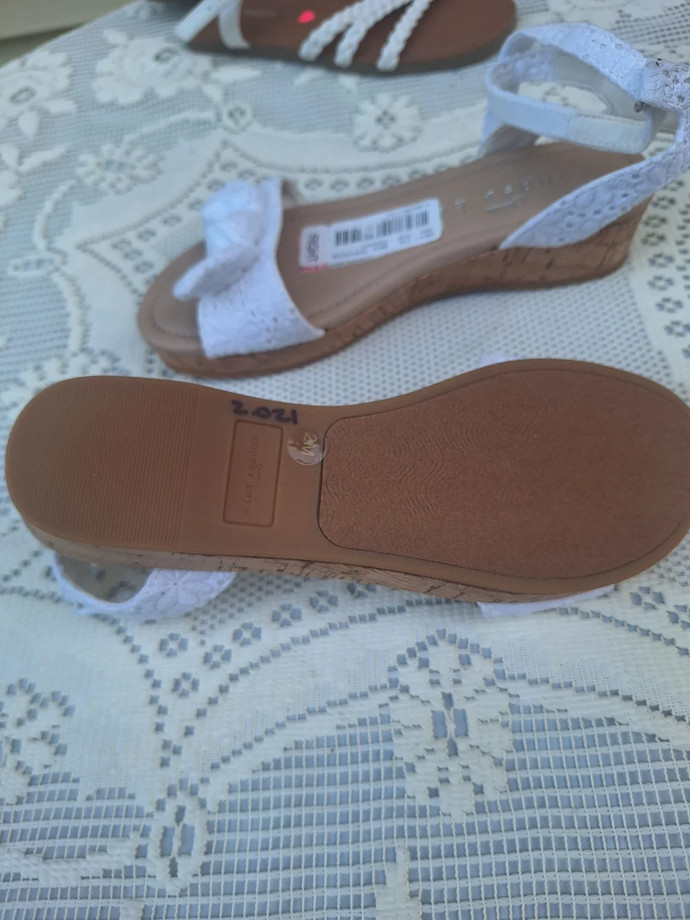 Beautiful Two‑Pair Sandal Set – Girls’ Size 2 (Brand New)